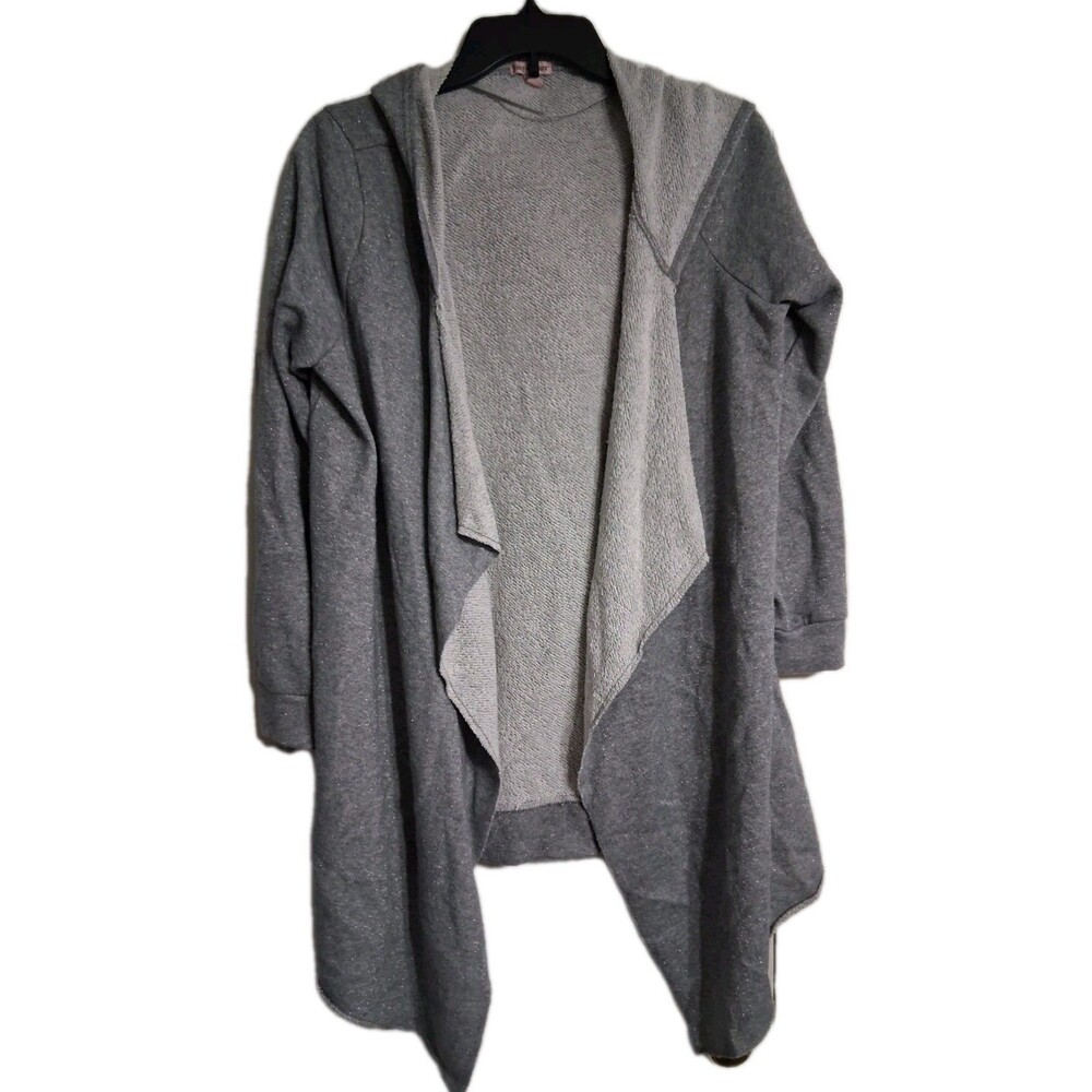 Women's/Jr Girls Juicy Couture 3/4 Sleeve Hooded Waterfall Cardigan Size M